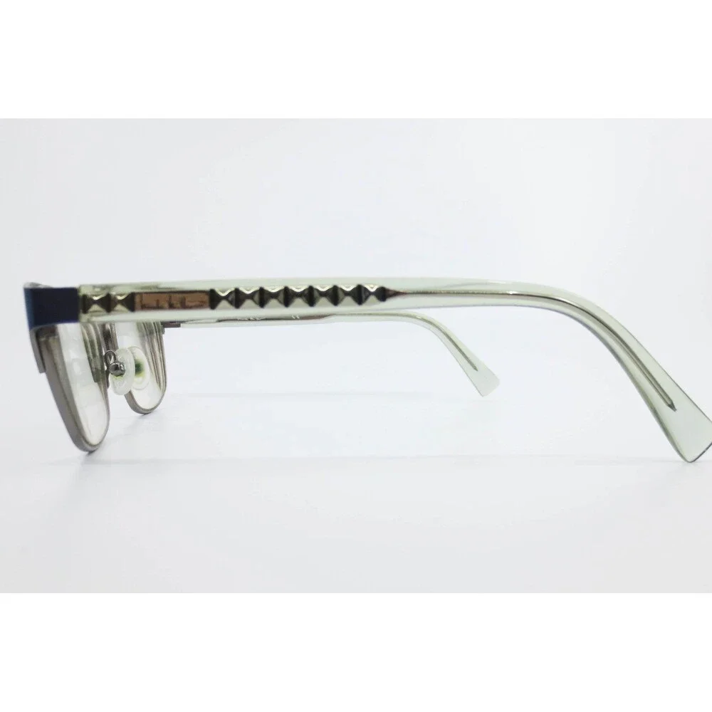 Nicole Miller Heyward C03 Blue Silver Cat Eye Eyeglasses Frames 52-16-130 38341